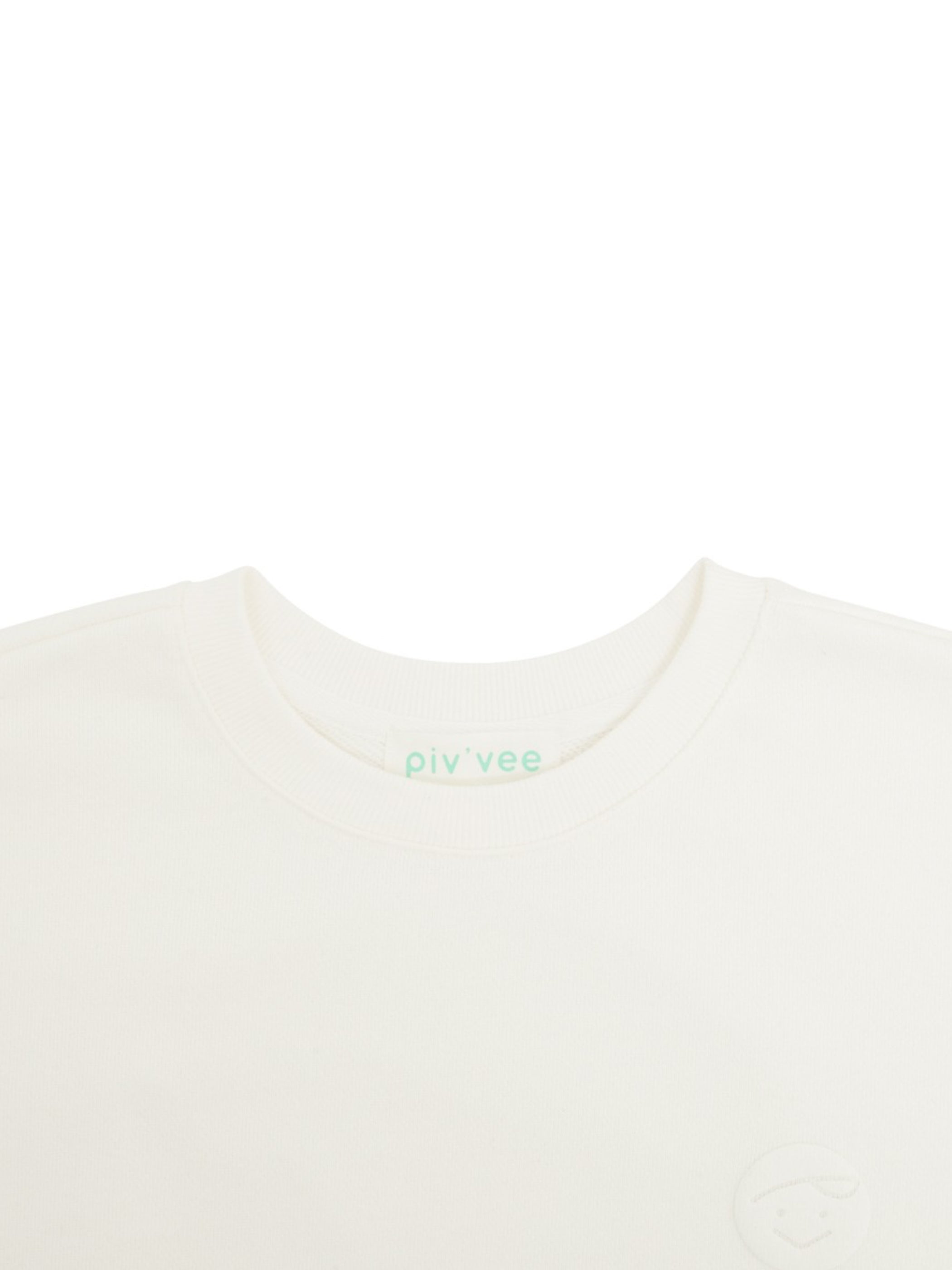 Piv'vee Basic Giant Sweatshirt-Cloud White