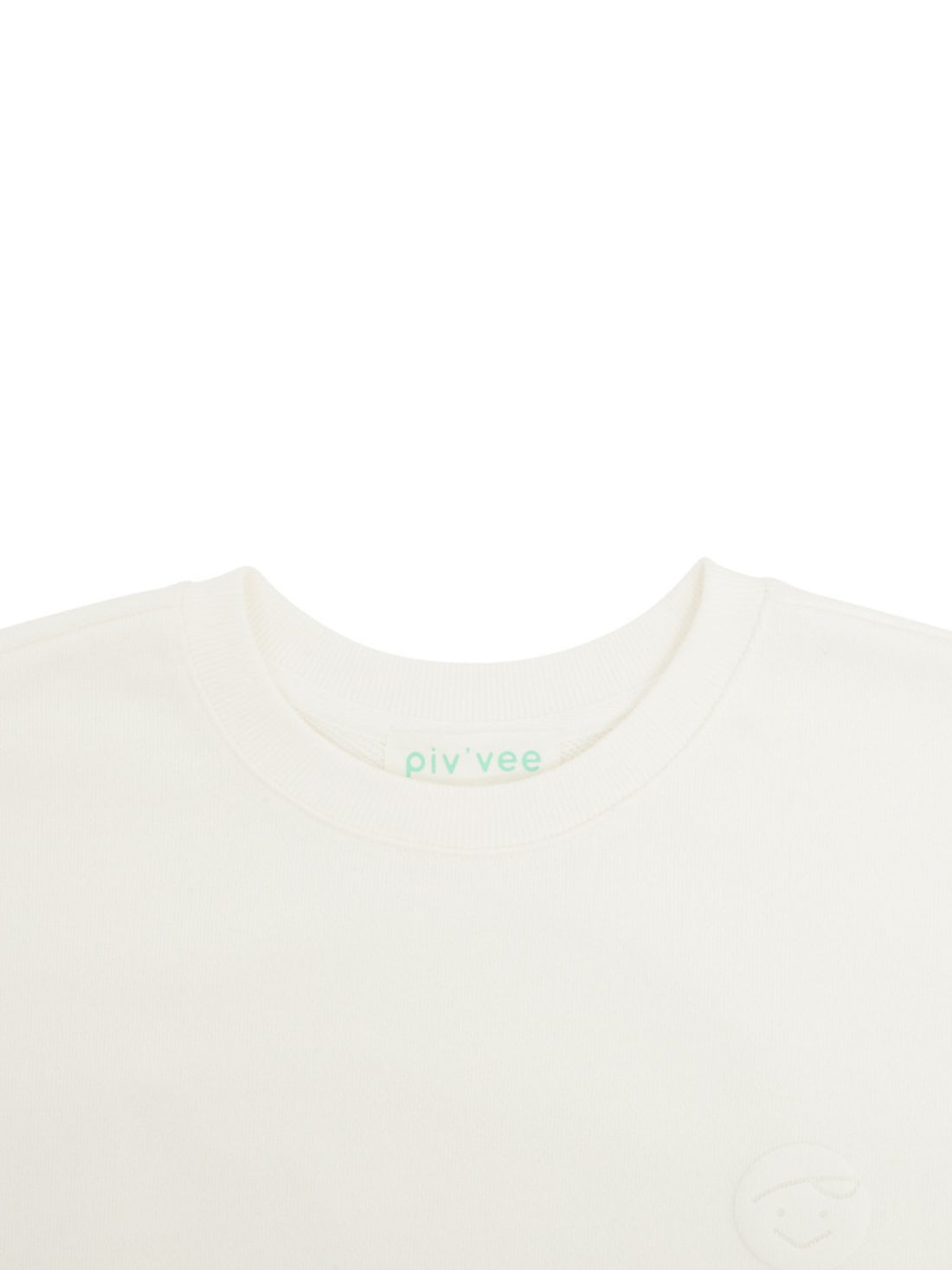 Piv'vee Basic Giant Sweatshirt-Cloud White