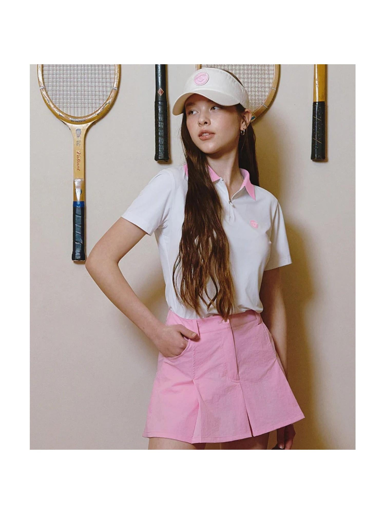 Piv'vee UV Zip PK Shirt - Cloud White