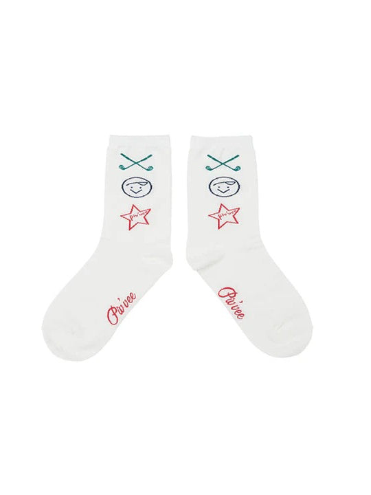 Piv'vee Le Triolet Socks - Cloud White