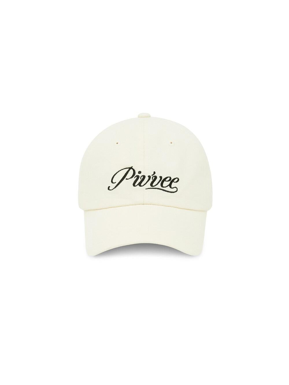 Piv'vee Lettering Ball Cap-Beige