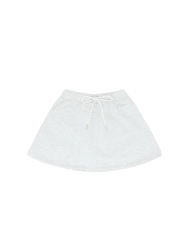Piv‘vee A Line Sweat Skirt-Snow Grey