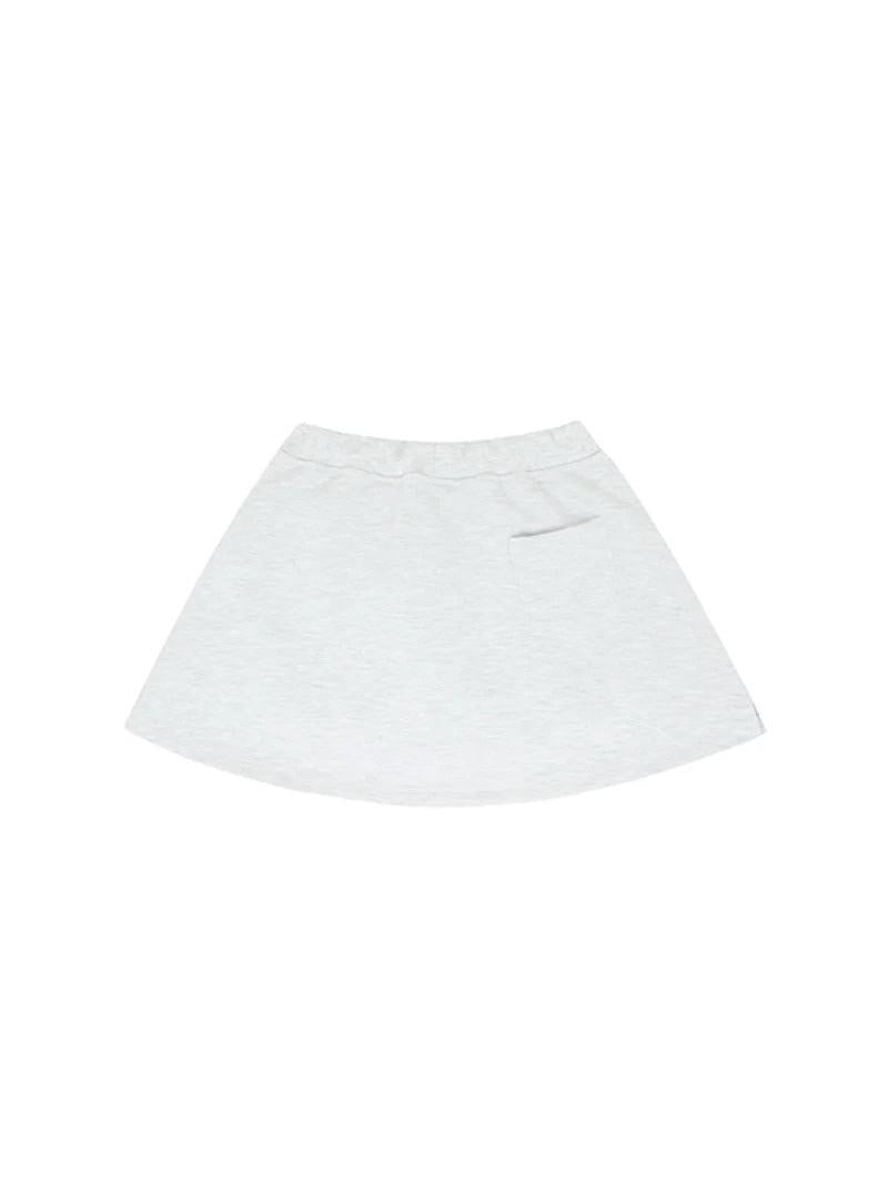 Piv‘vee A Line Sweat Skirt-Snow Grey