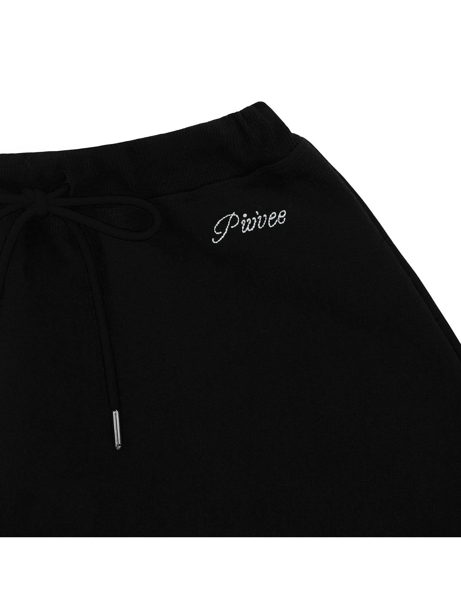 Piv‘vee A Line Sweat Skirt-Black