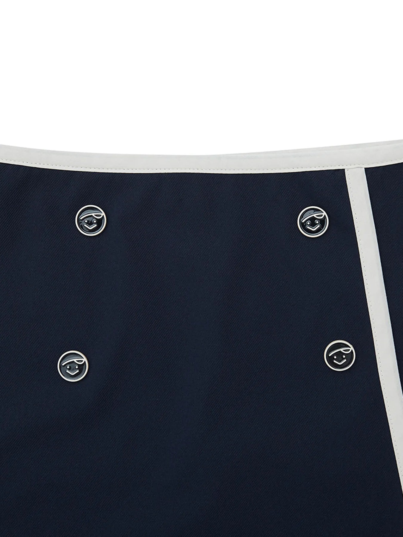 Piv'vee  Bouton Wrap Athleisure Skirt-Ocean Navy