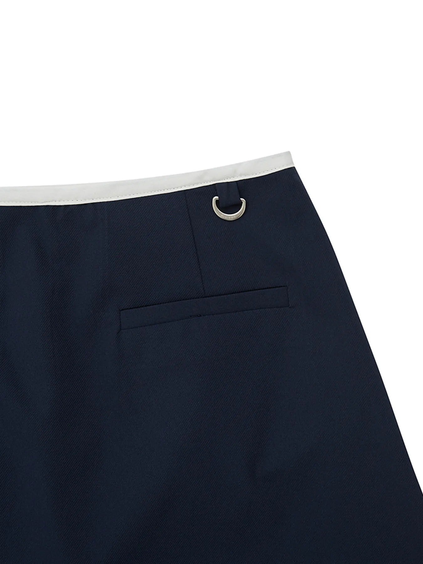 Piv'vee  Bouton Wrap Athleisure Skirt-Ocean Navy