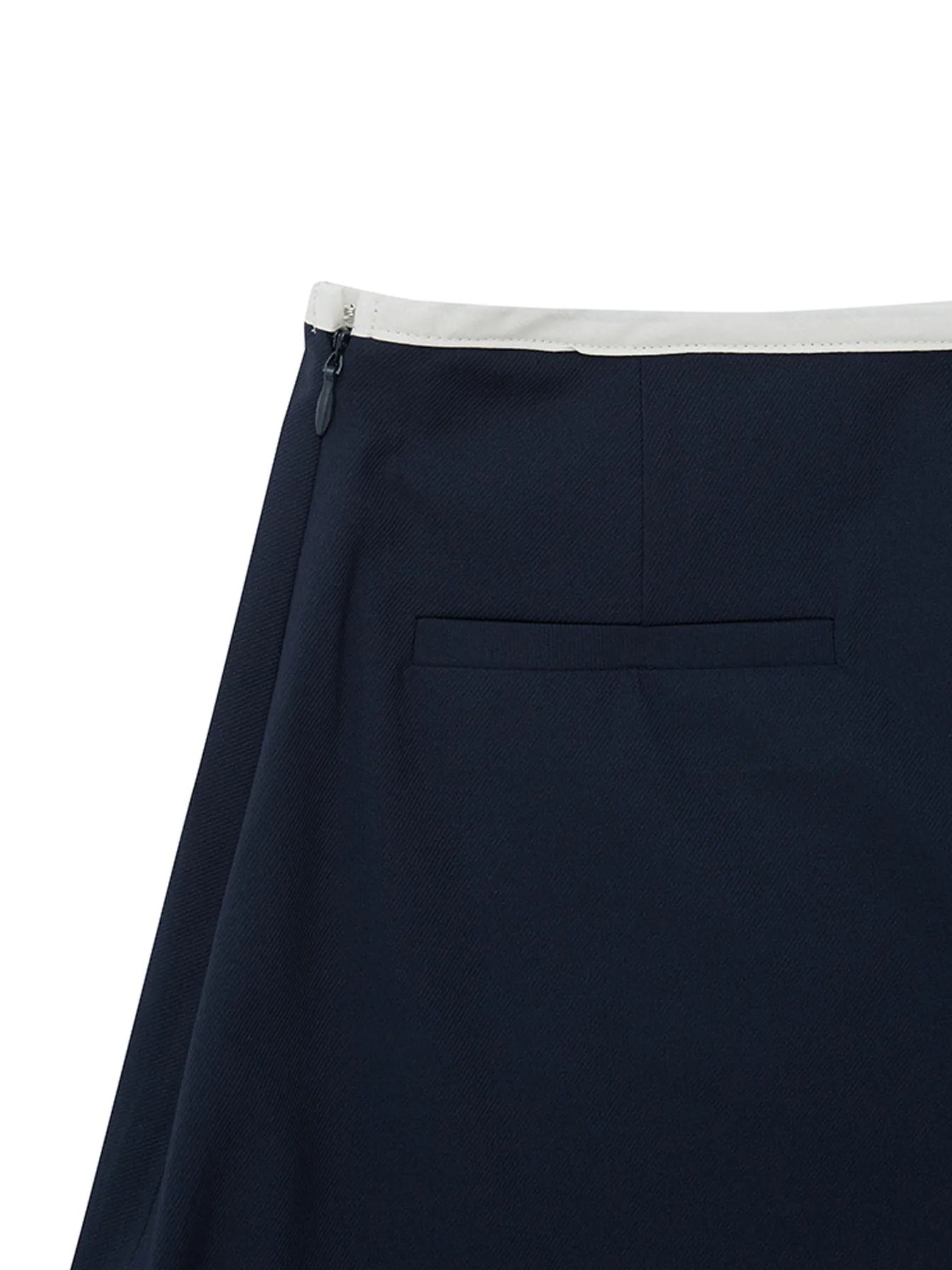 Piv'vee  Bouton Wrap Athleisure Skirt-Ocean Navy