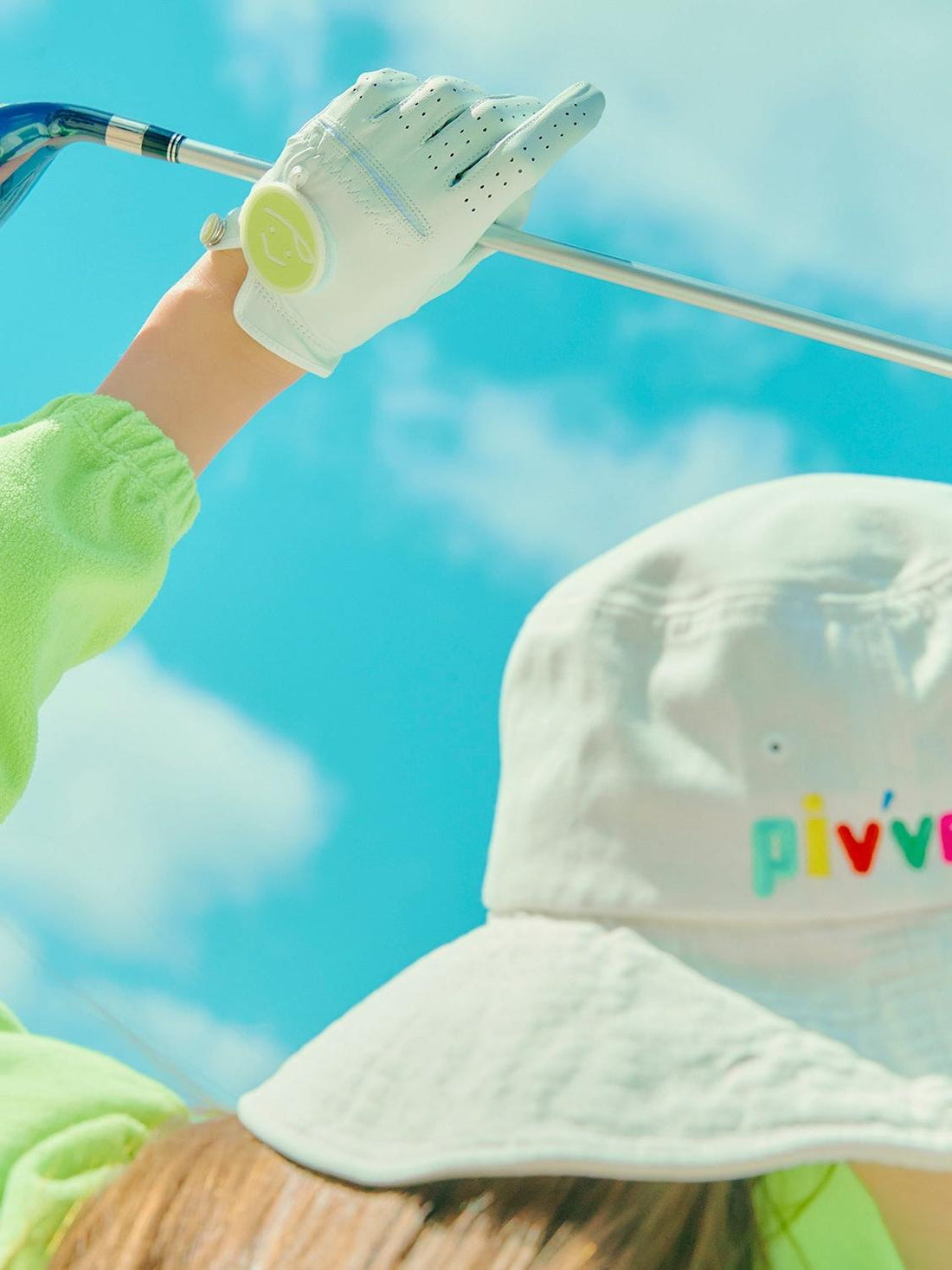 Piv‘vee ONE PAIR GOLF GLOVE FOR WOMEN-Lime Punch