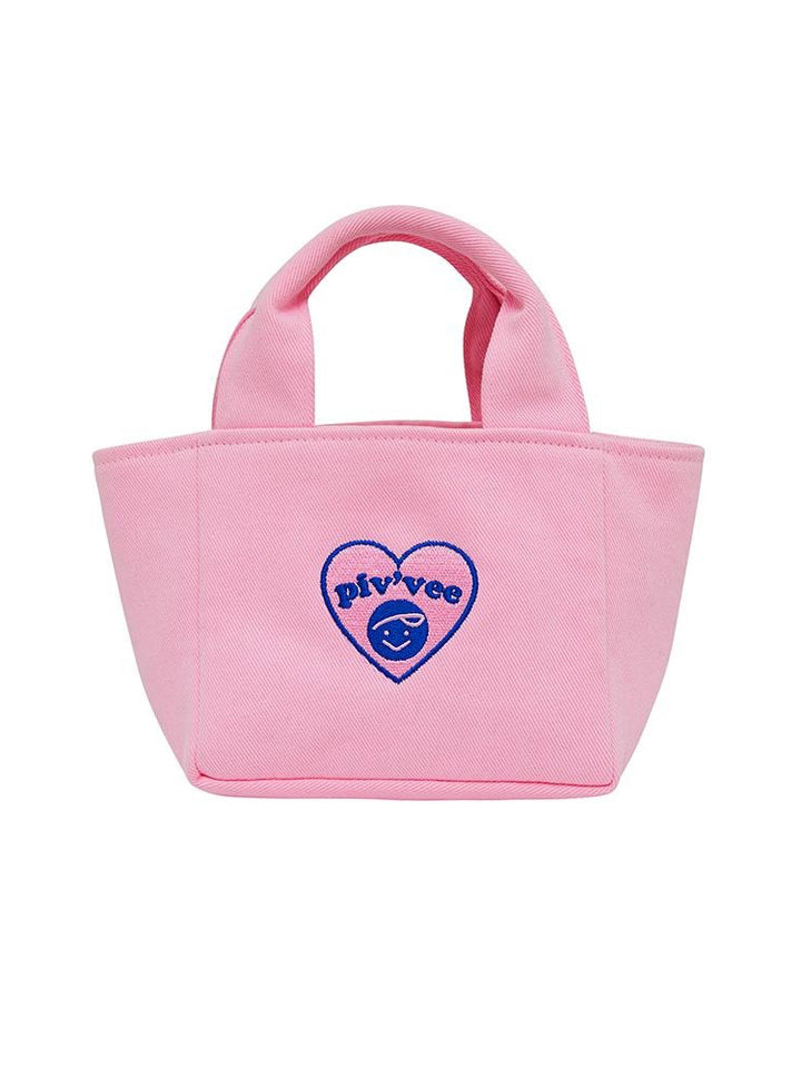 Piv'vee Heart Tote Bag-Bubble Pink