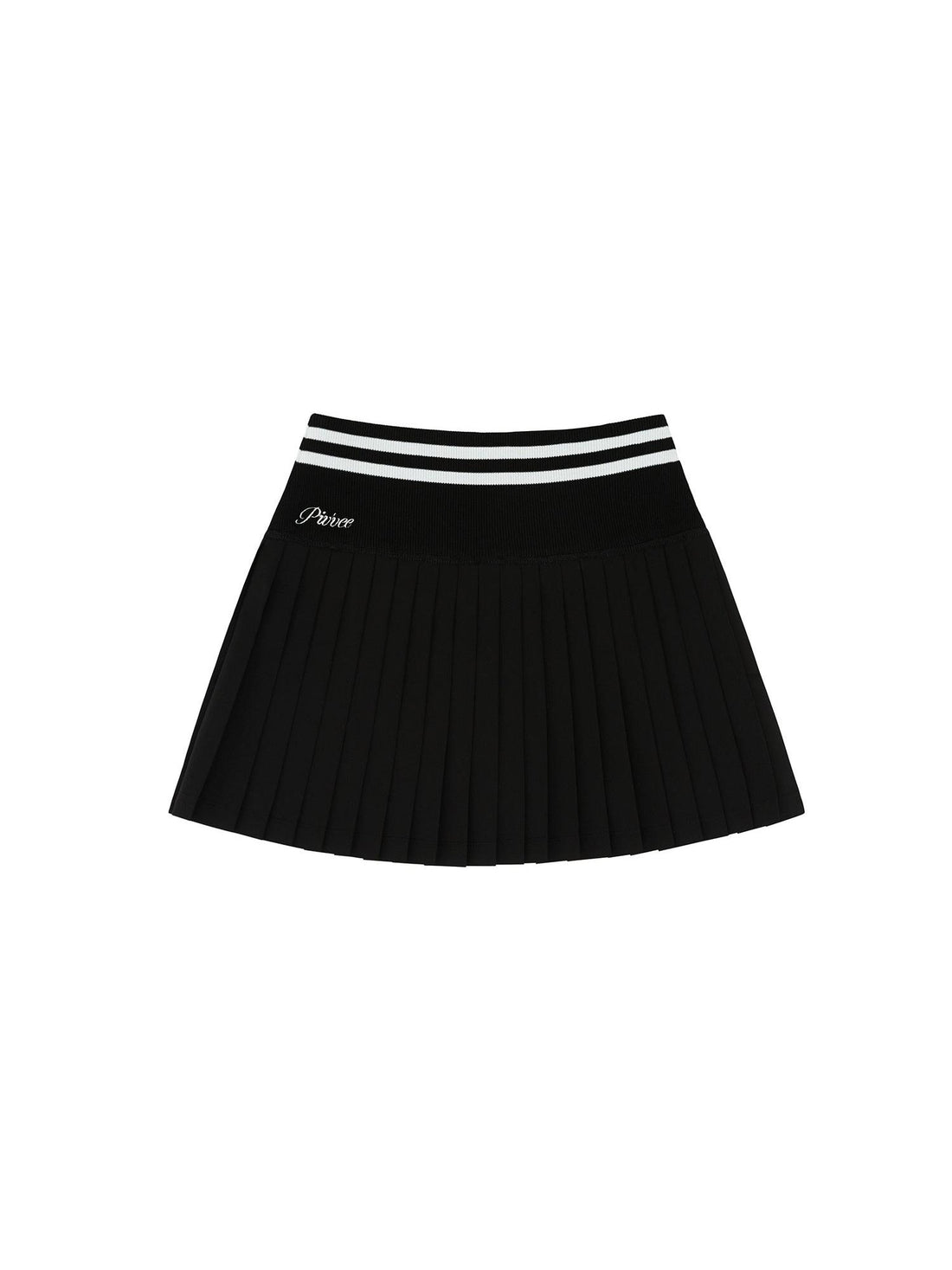 Piv'vee Hybrid Pleated Skirt-Ebony black