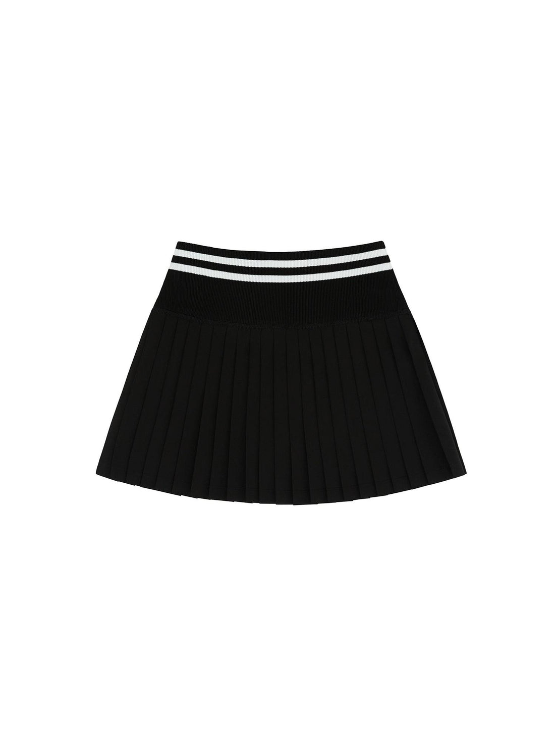 Piv'vee Hybrid Pleated Skirt-Ebony black