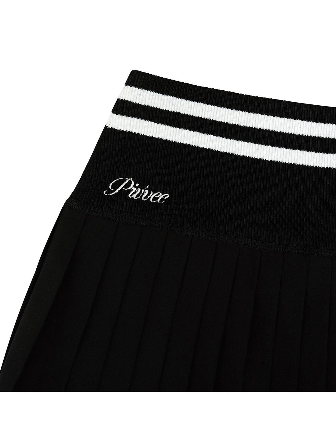 Piv'vee Hybrid Pleated Skirt-Ebony black