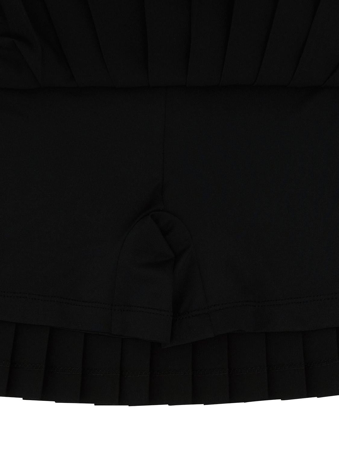 Piv'vee Hybrid Pleated Skirt-Ebony black