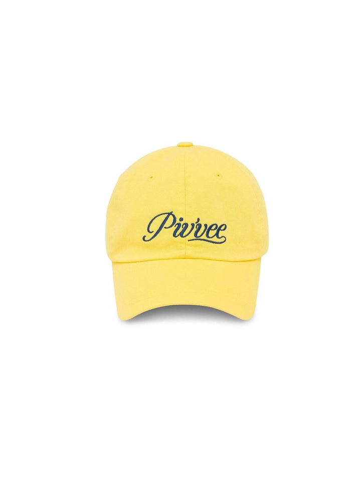 Piv'vee Lettering Ball Cap-Yellow
