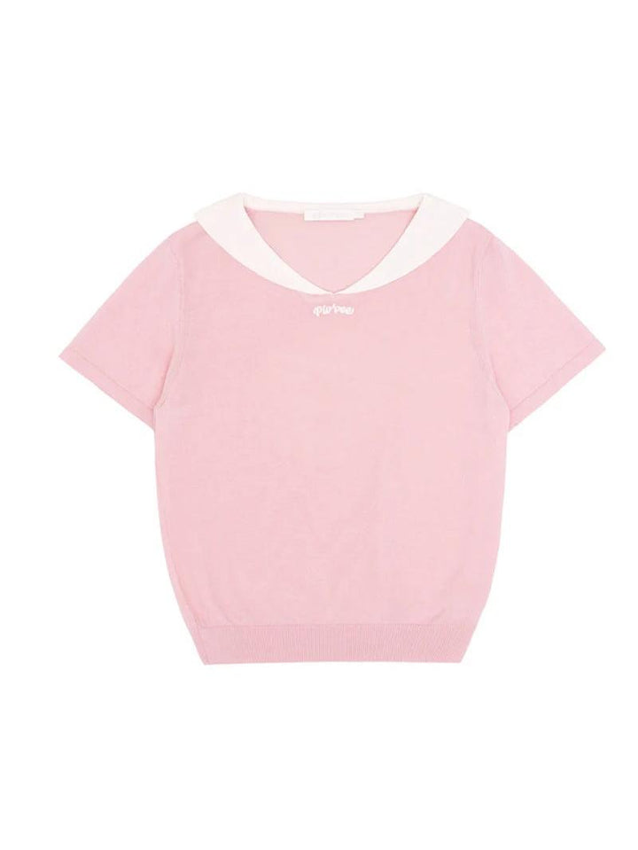 Piv'vee Sailor Short Sleeve Knit Top - 2 Colors
