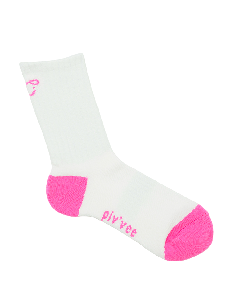 Piv'vee Socks-Cloud White/Pink