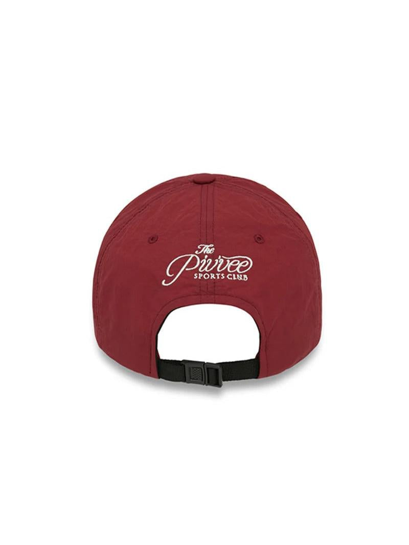 Piv'vee Sports Nylon Ball Cap-Wine Red