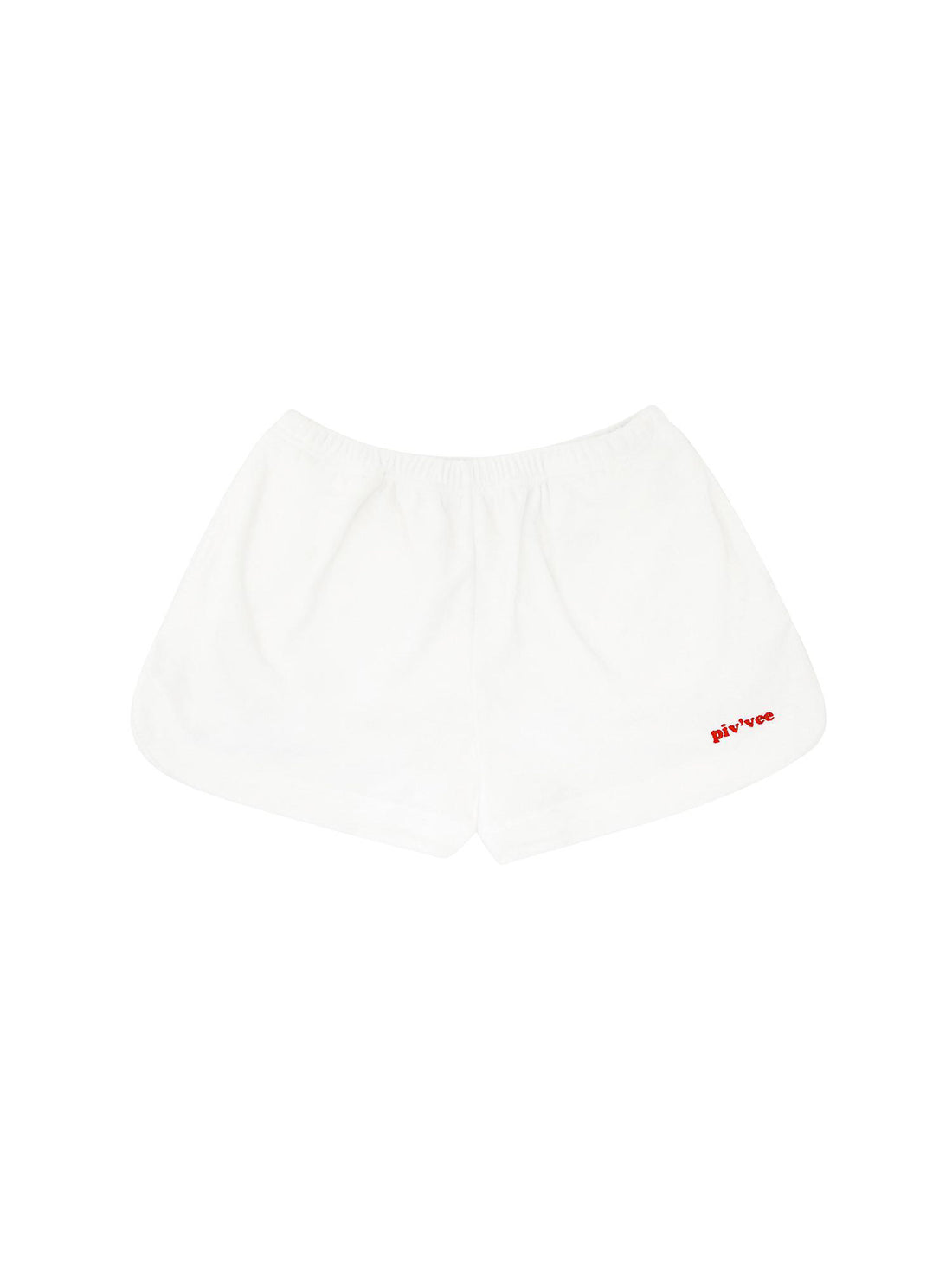 Piv‘vee Terry Waistband Shorts-Cloud White