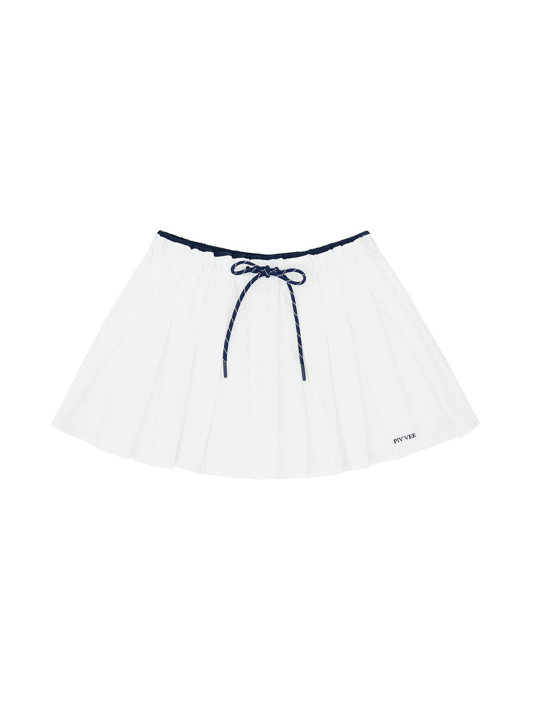 Piv'vee Two Tone Banding Pleated Skirt