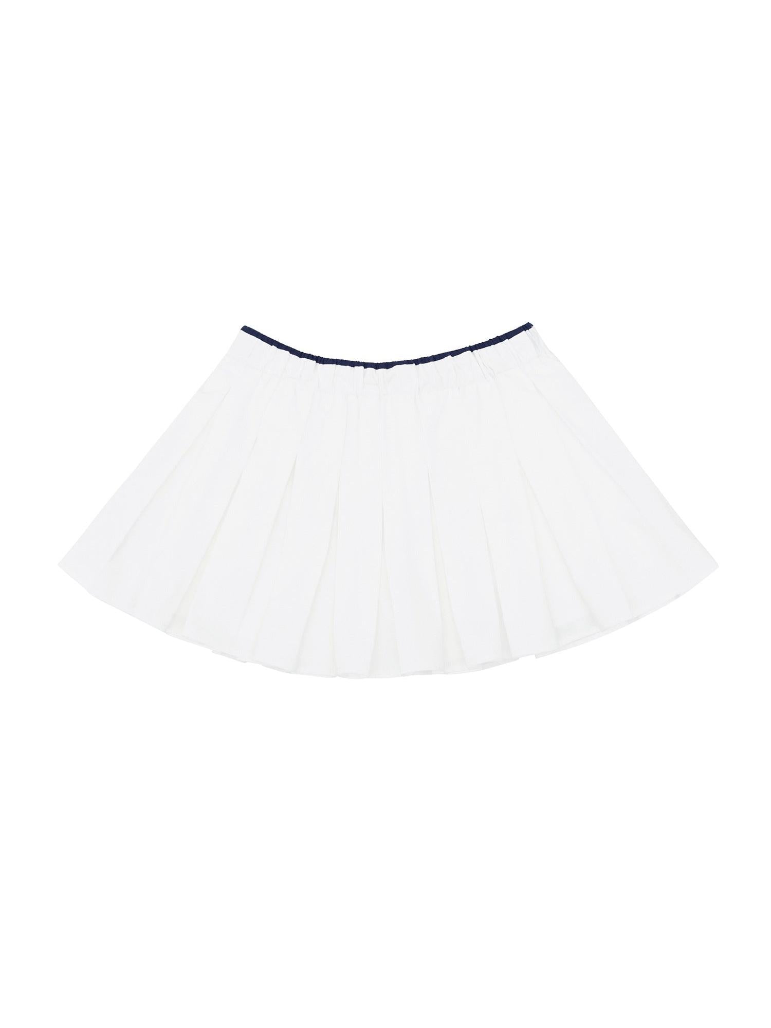 Piv'vee Two Tone Banding Pleated Skirt