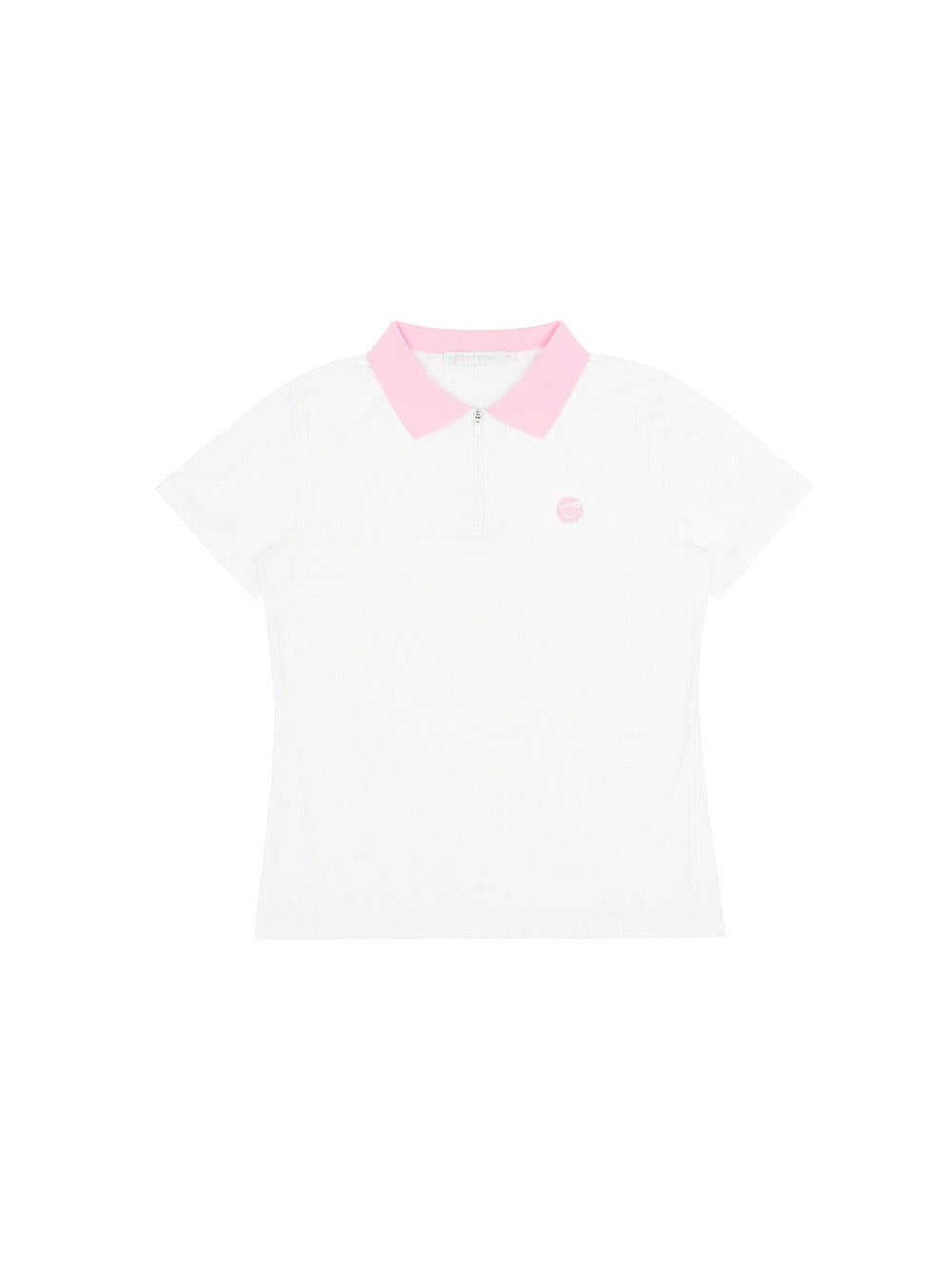 Piv'vee UV Zip PK Shirt - Cloud White