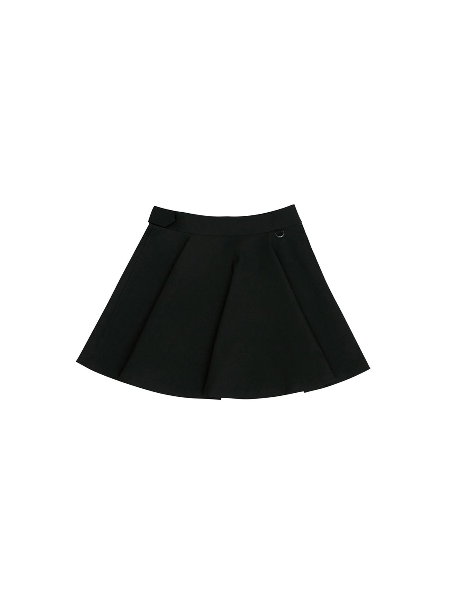 Piv‘vee Waved Edge Skirt-Ebony Black