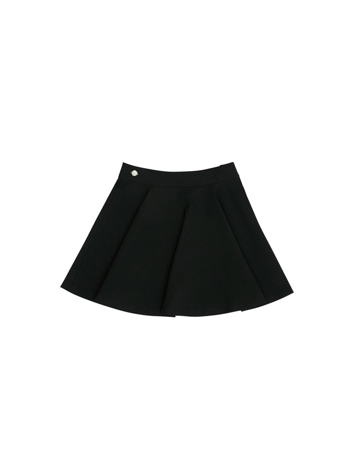 Piv‘vee Waved Edge Skirt-Ebony Black