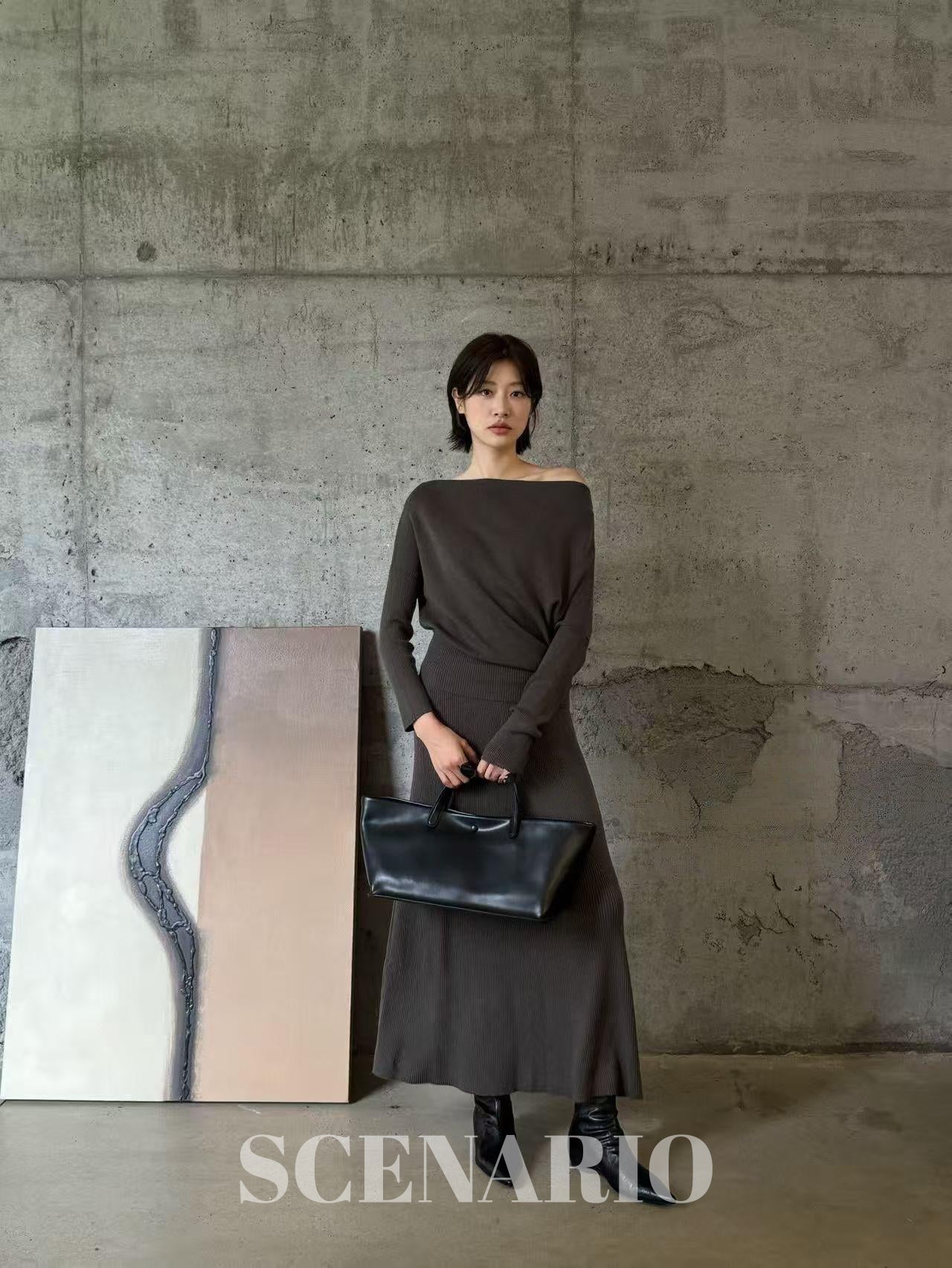 SCENARIO Wool Two-Way Shoulder Top-Two Colors