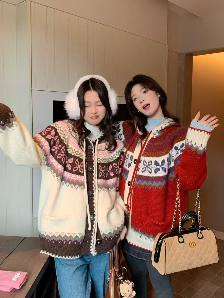 SCENARIO Cloud-Knit Hoodie Cardigan-Two Colors