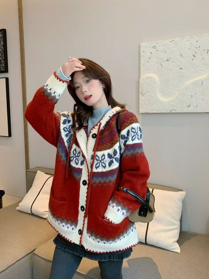 SCENARIO Cloud-Knit Hoodie Cardigan-Two Colors