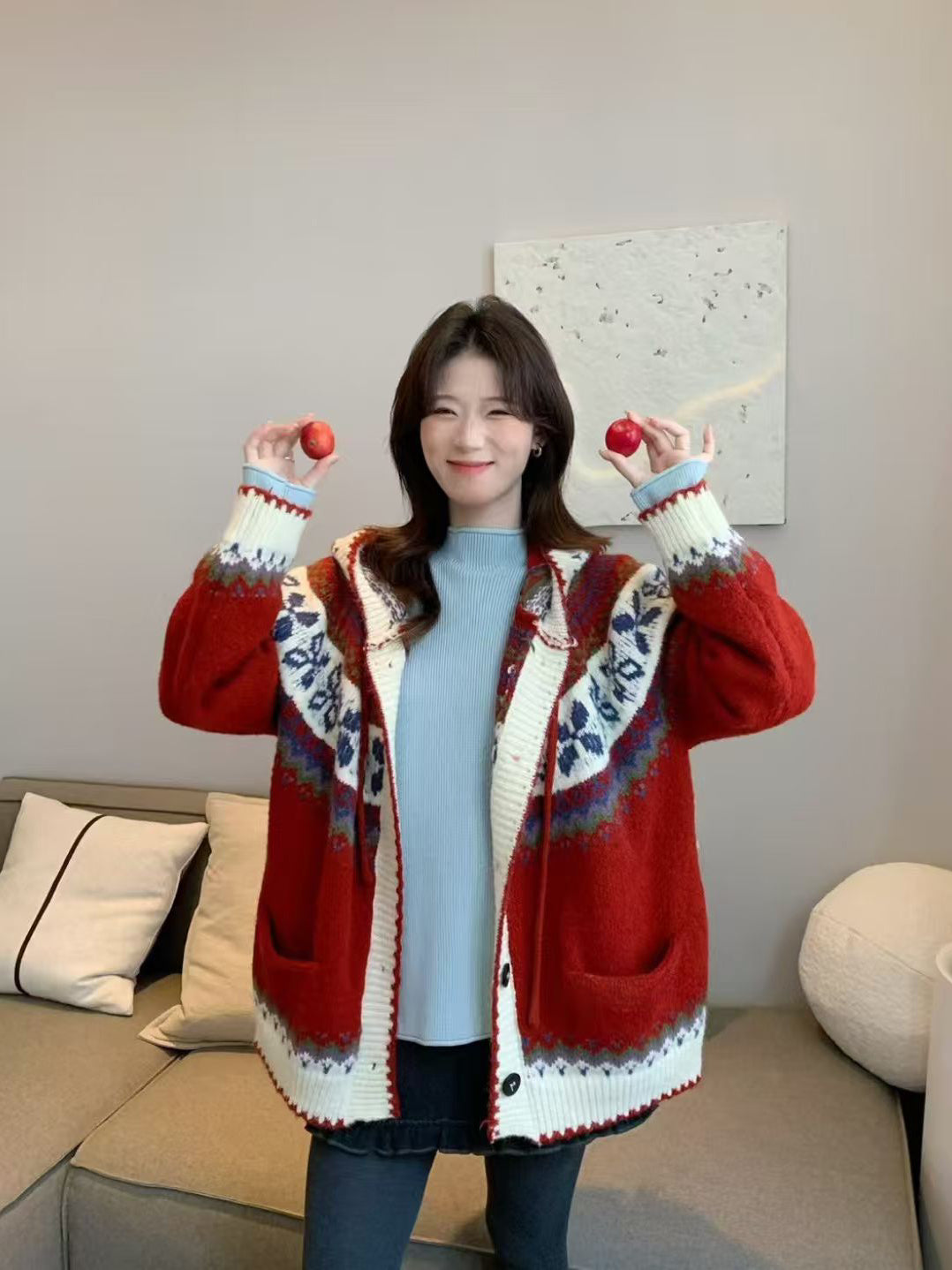 SCENARIO Cloud-Knit Hoodie Cardigan-Two Colors