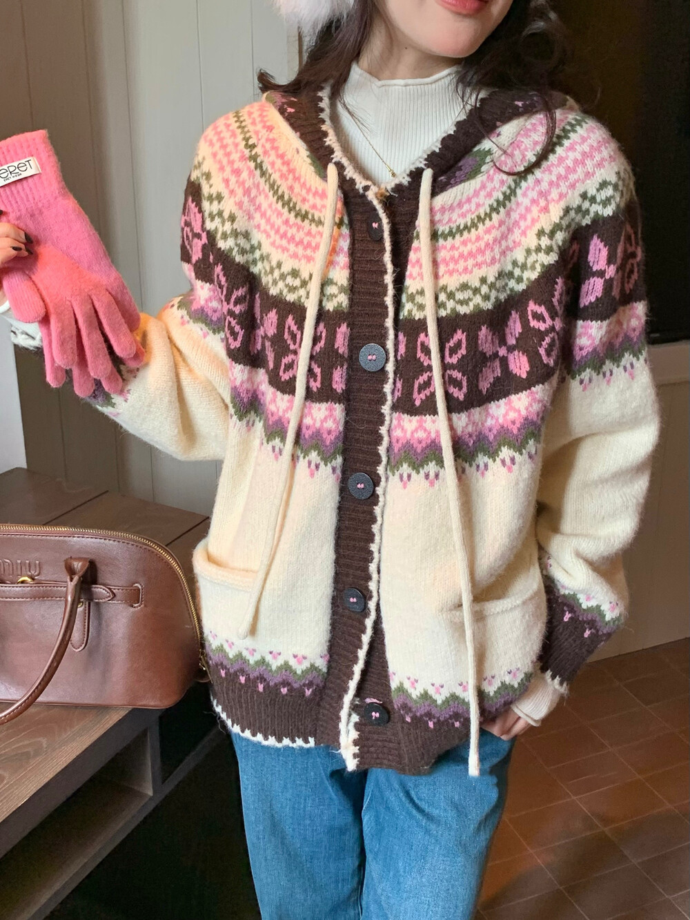 SCENARIO Cloud-Knit Hoodie Cardigan-Two Colors