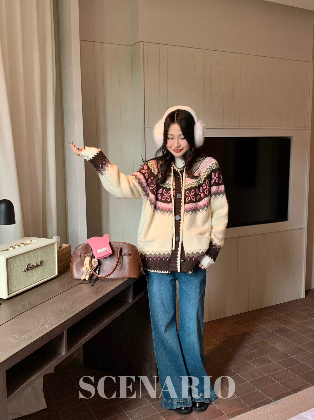 SCENARIO Cloud-Knit Hoodie Cardigan-Two Colors