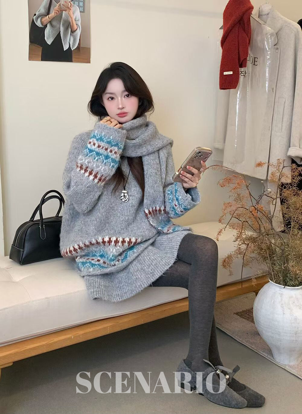 SCENARIO Nordic Cozy 3-Piece Knit Set-2 Colors