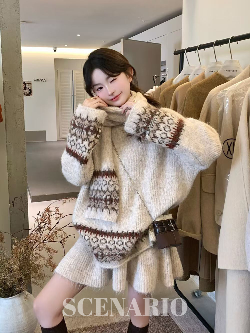 SCENARIO Nordic Cozy 3-Piece Knit Set-2 Colors