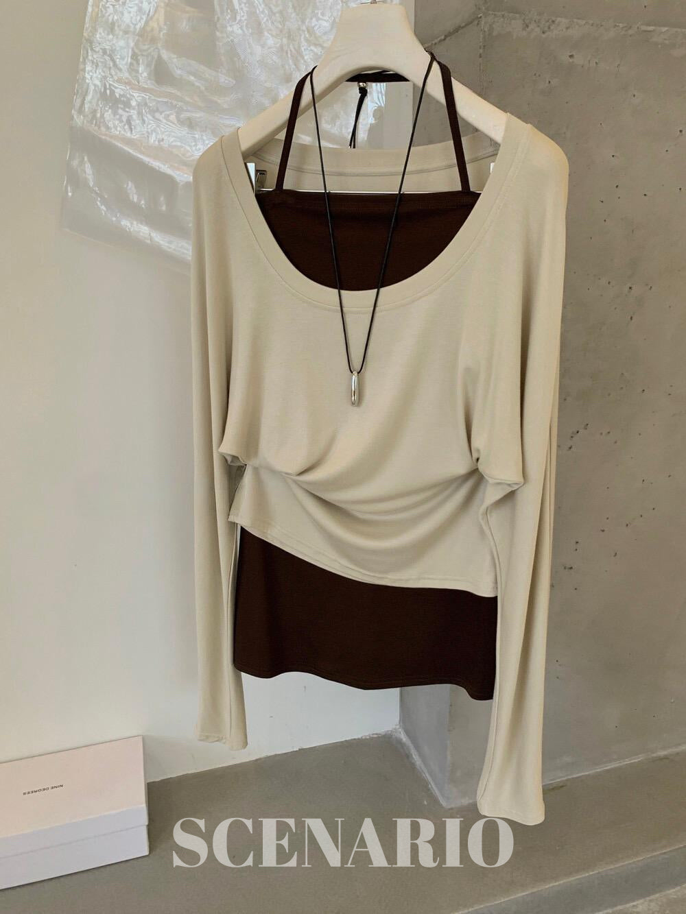 SCENARIO Cocoa Balance Layered 4PCS Set - Brown