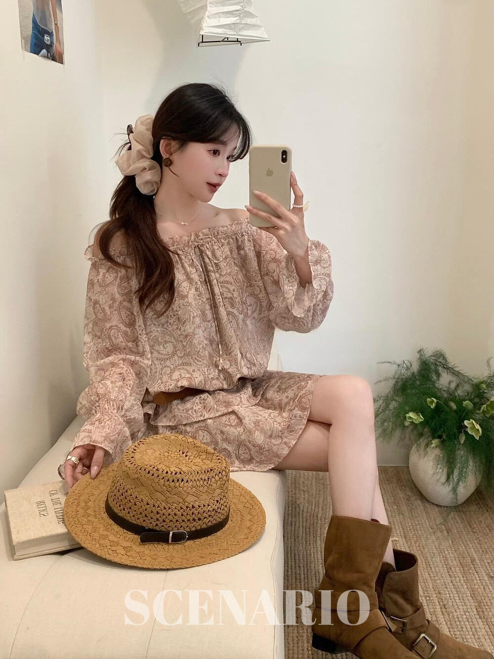SCENARIO Roselle Paisley 3PCS Set - Beige