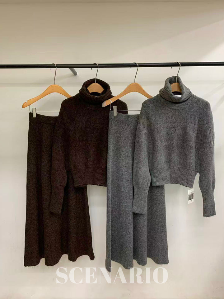 SCENARIO The Wool Cable Set 3 Pieces-Two Colors