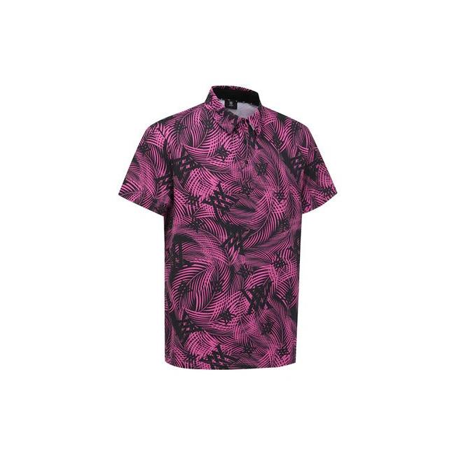 Anew-ANEW GOLF Men's SM Tropical Pattern Short T-Shirt - Hot Pink-XL-The Golf Season Shop | One Stop for Your Golf Shopping!