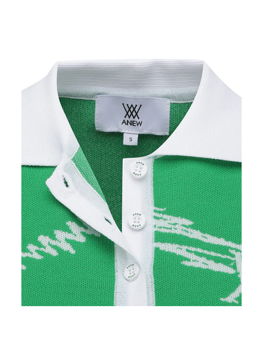 Anew-ANEW Golf Women's SM Logo Pattern Knit Vest - Green-XS-The Golf Season Shop | One Stop for Your Golf Shopping!