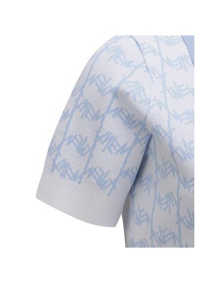 ANEW Golf Women's SM Logo Pattern Short Sleeve Sweater - The Golf Season | One Stop for Your Golf Shopping!