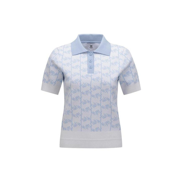 ANEW Golf Women's SM Logo Pattern Short Sleeve Sweater - The Golf Season | One Stop for Your Golf Shopping!
