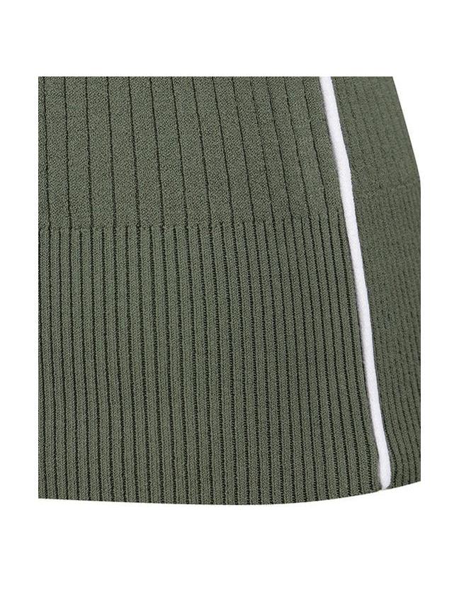 Anew-ANEW Golf Women's SM Stripe Texture Short Sleeve Sweater - Light Khaki-XS-The Golf Season Shop | One Stop for Your Golf Shopping!