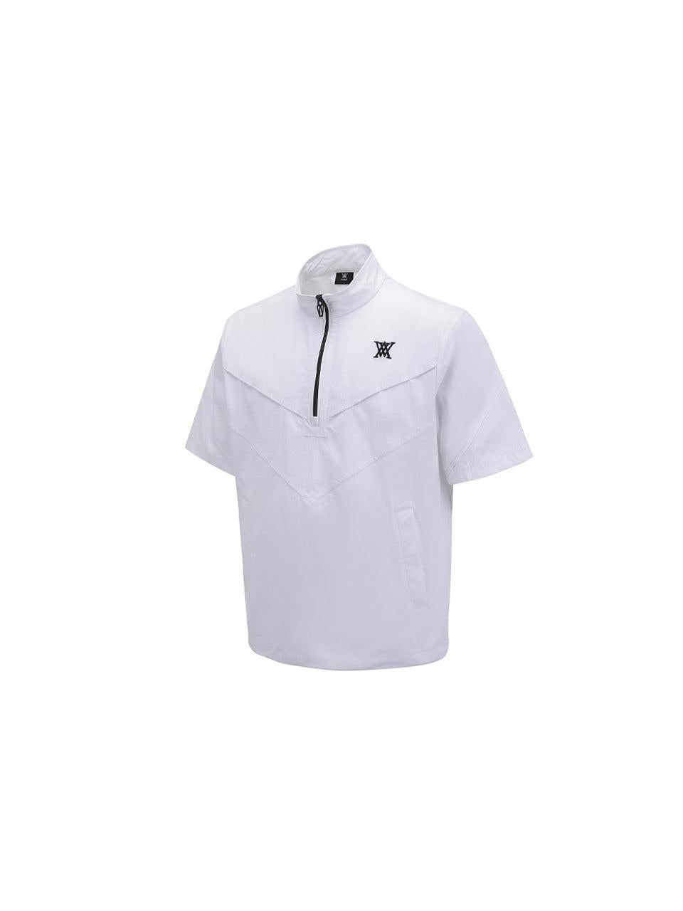 ANEW Men's SM Short Sleeve Anorak Jacket - White