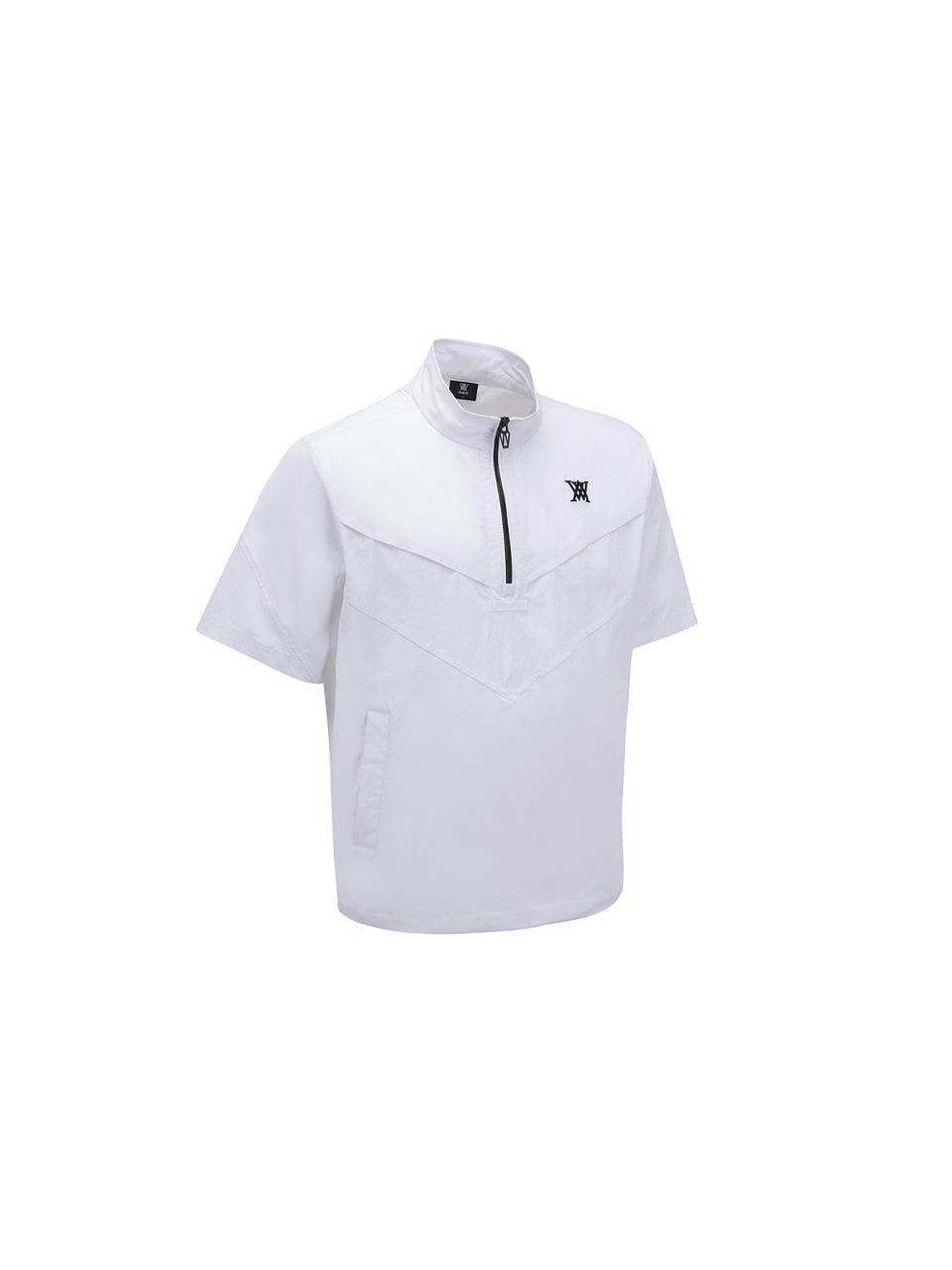 ANEW Men's SM Short Sleeve Anorak Jacket - White