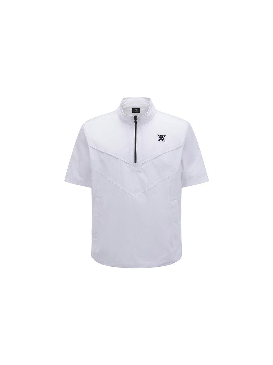 ANEW Men's SM Short Sleeve Anorak Jacket - White