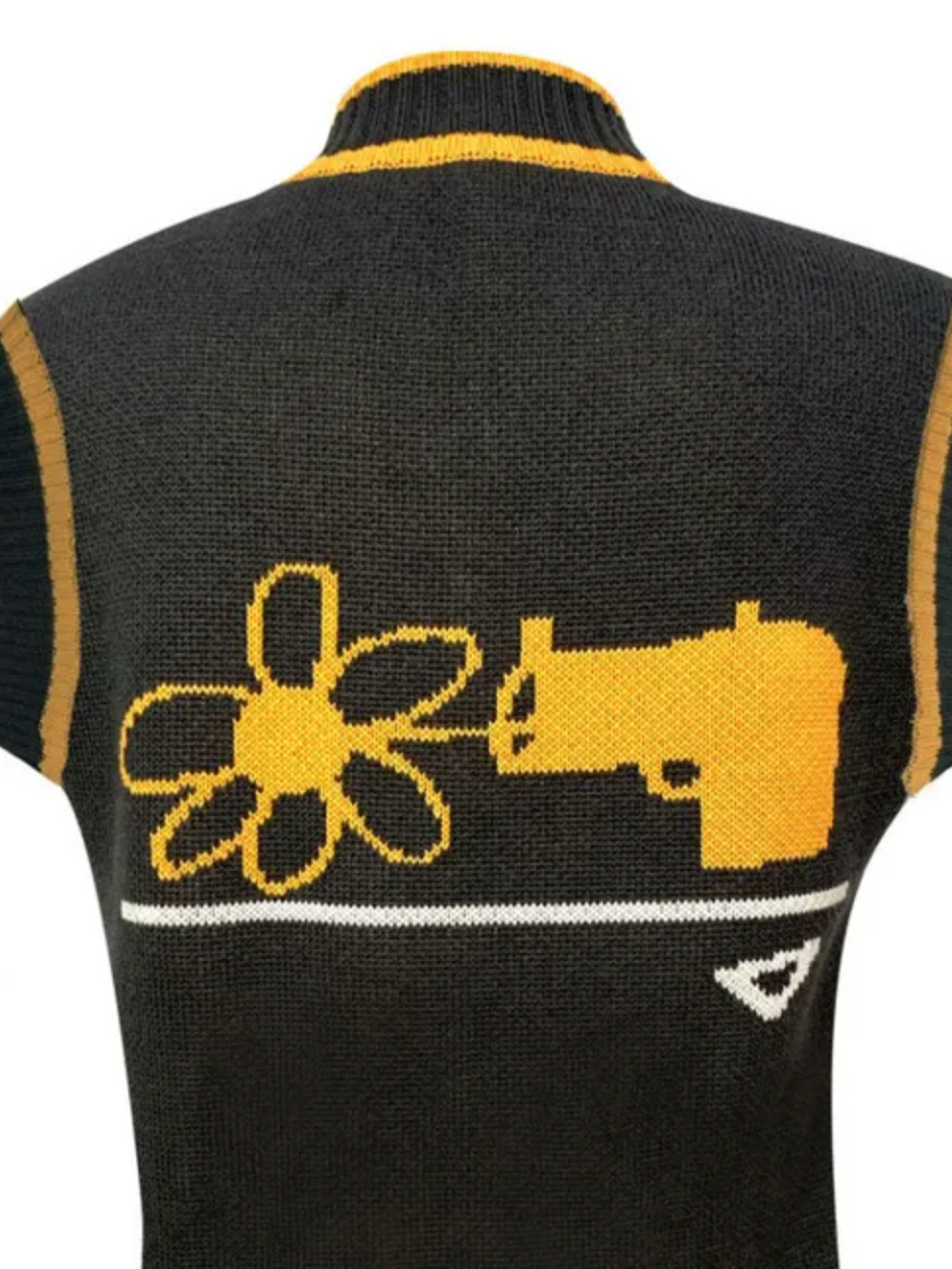 Kandini Charcoal Logo V-Neck Vest-Black