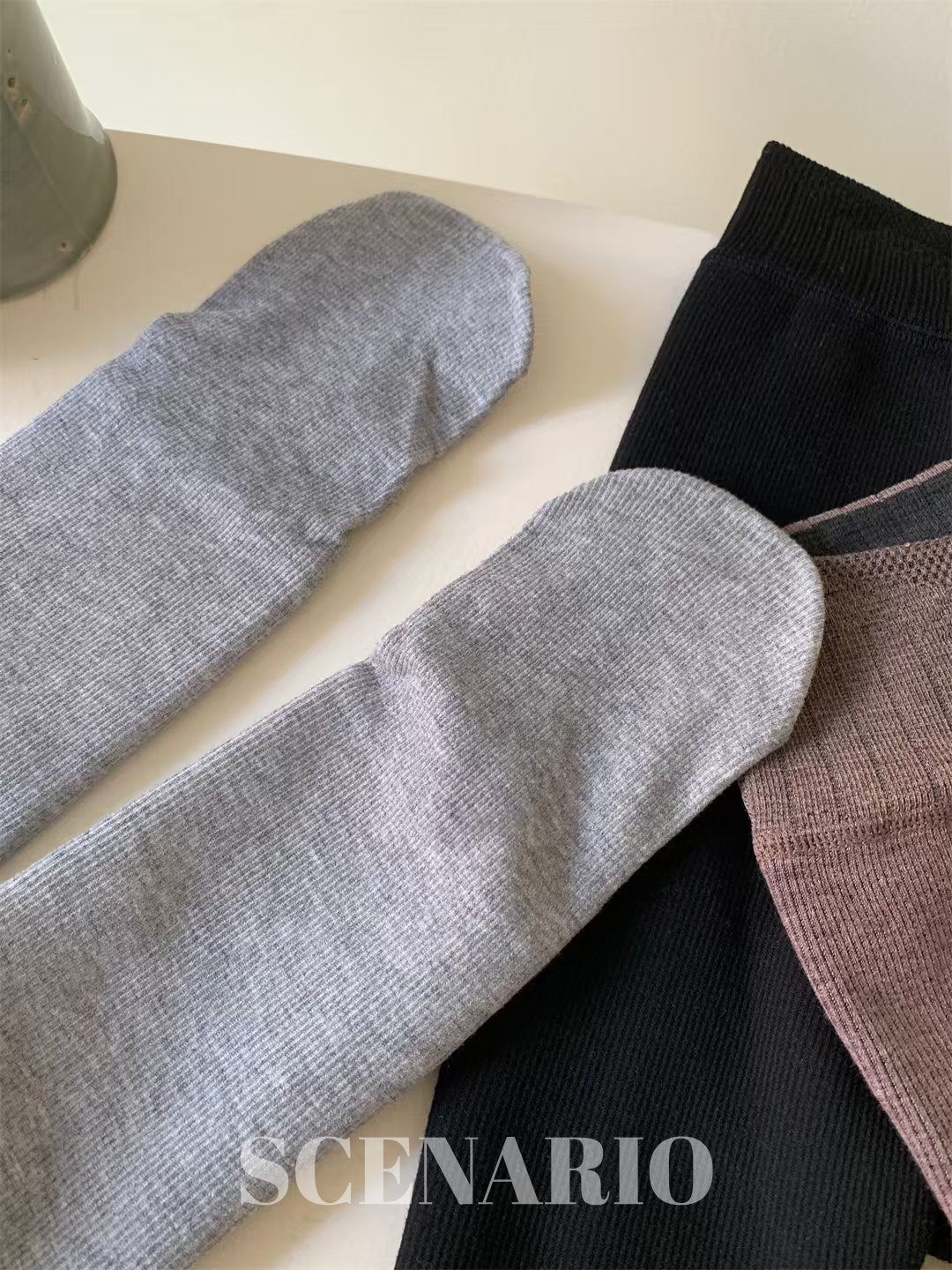 SCENARIO Fleece-Lined Stretch Compression Tights-3 Colors