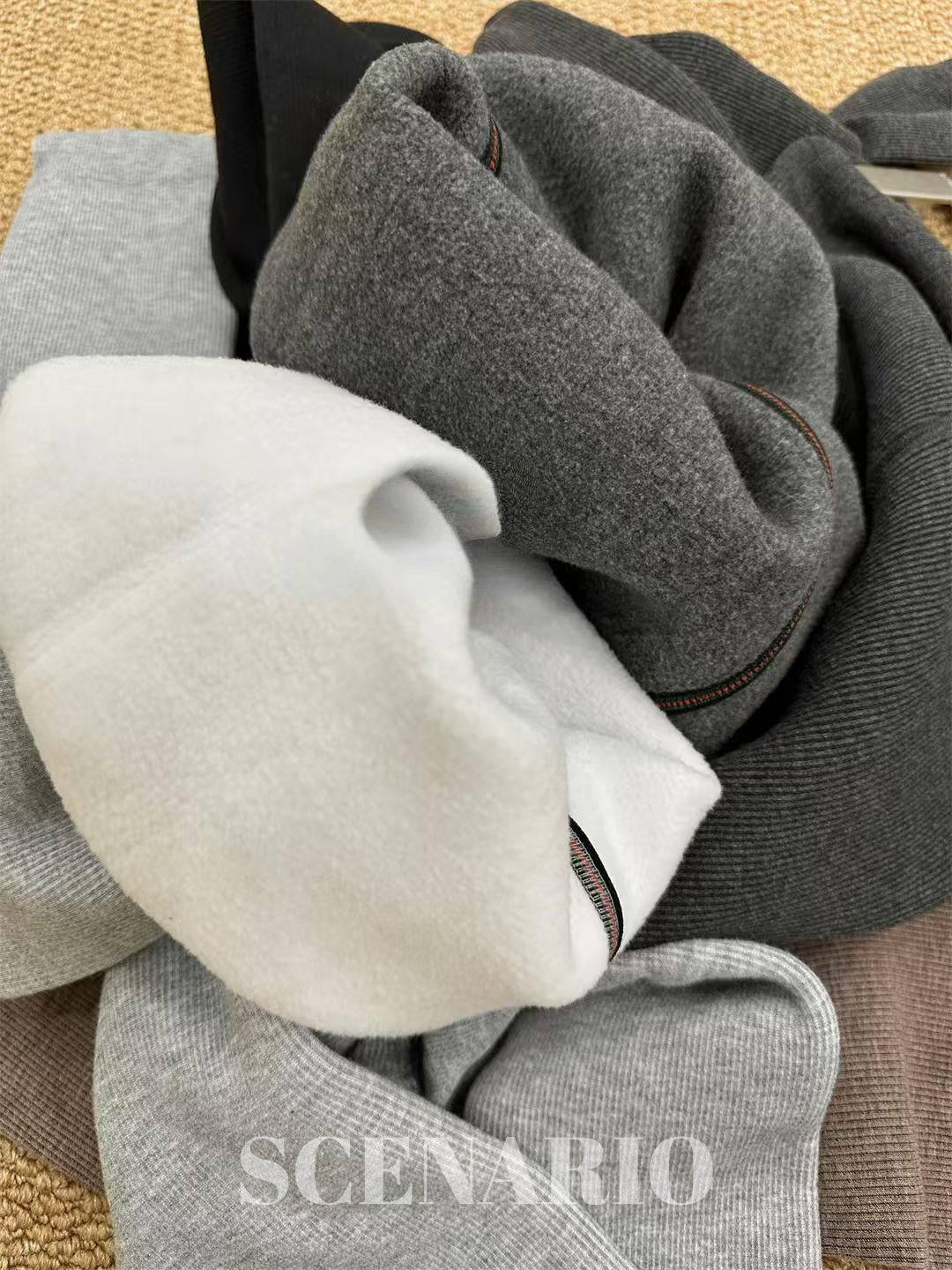 SCENARIO Fleece-Lined Stretch Compression Tights-3 Colors