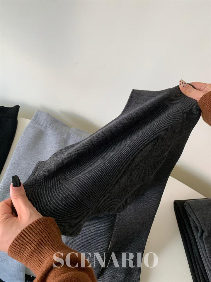 SCENARIO Fleece-Lined Stretch Compression Tights-3 Colors